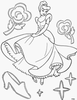 coloriage princesse cendrillon danse